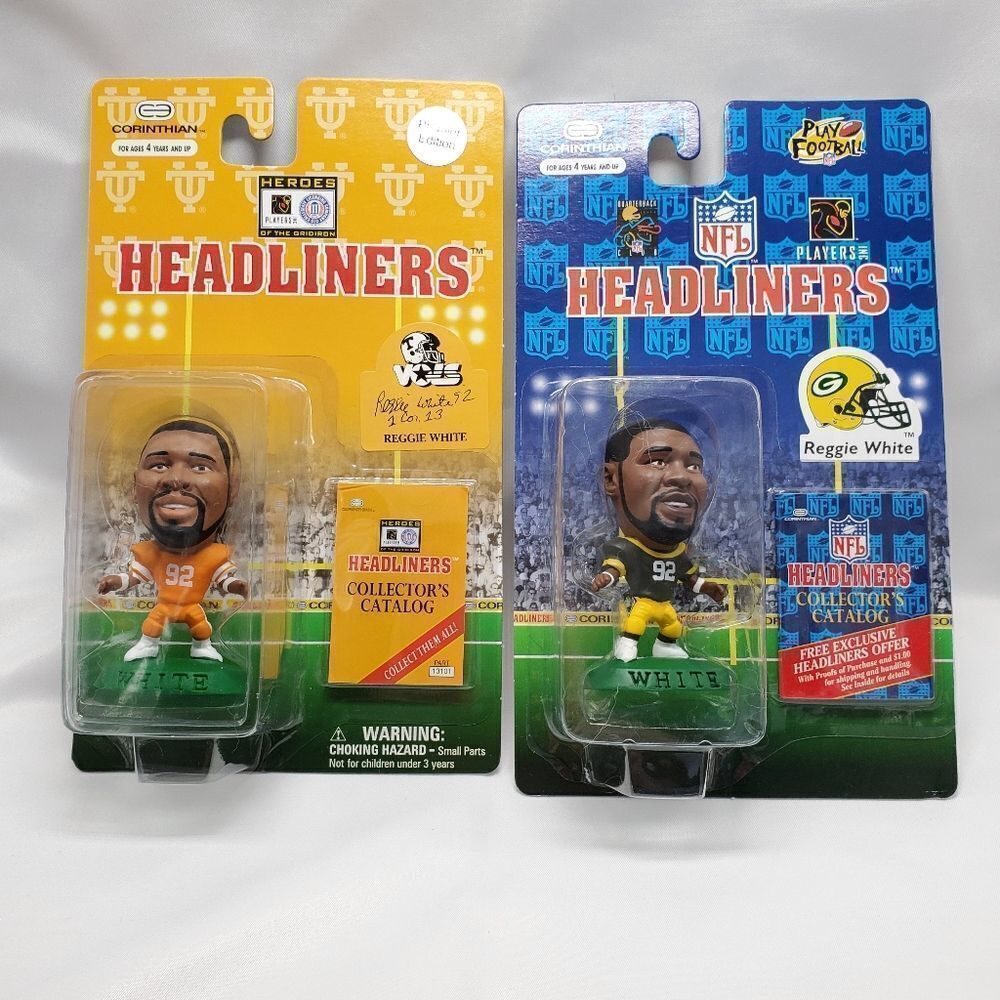 💙NIB Pair Packers Reggie White Headliners
